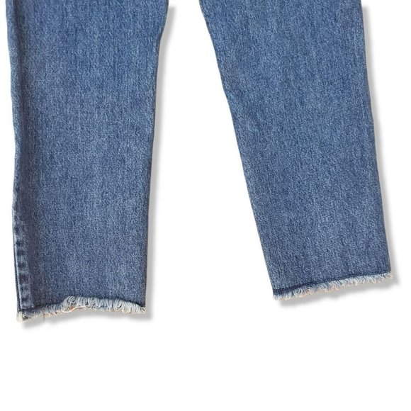 Women's Universal Thread High Rise Straight Jeans Raw Hem - Picture 3 of 5